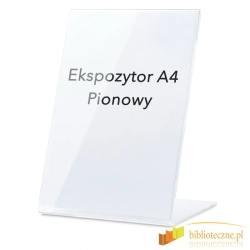 Ekspozytor A4 pionowy z bezbarwnej plexi 3 mm