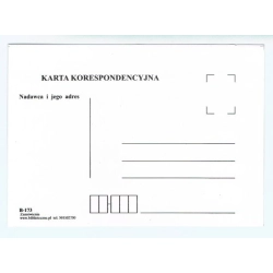 B 173 Karta korespondencyjna / upomnienie
