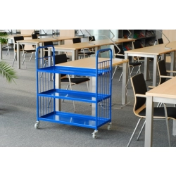 Wózek biblioteczny na czasopisma